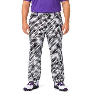 Tattoo Golf Houndstooth ProCool Pants Mens 38 x 30L UPF 30+ Wicking Breathable